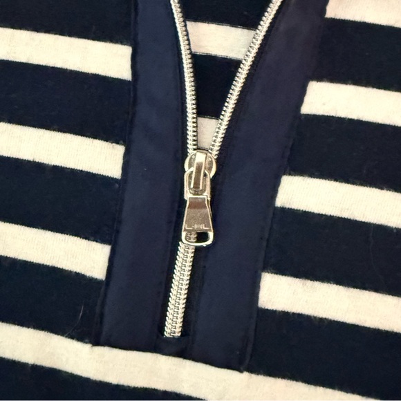 Lauren Ralph Lauren Women's Navy and White Striped Polo Size XL - Picture 4 of 8